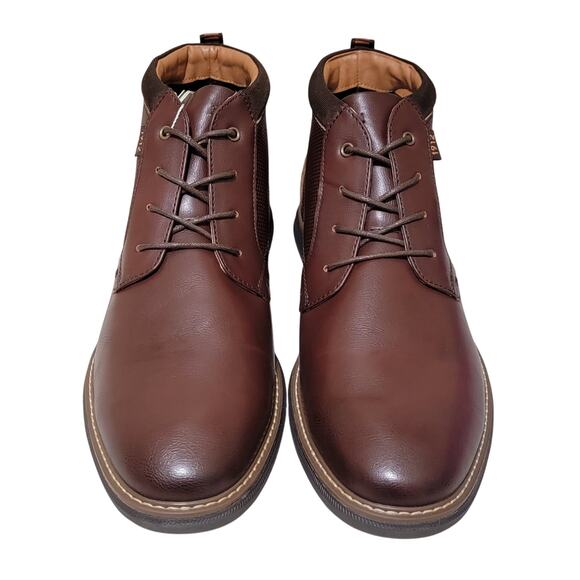 Nunn Bush Men Chase Plain Toe Chukka Boots Size US 12M Brandy Brown Faux Leather - Picture 4 of 6